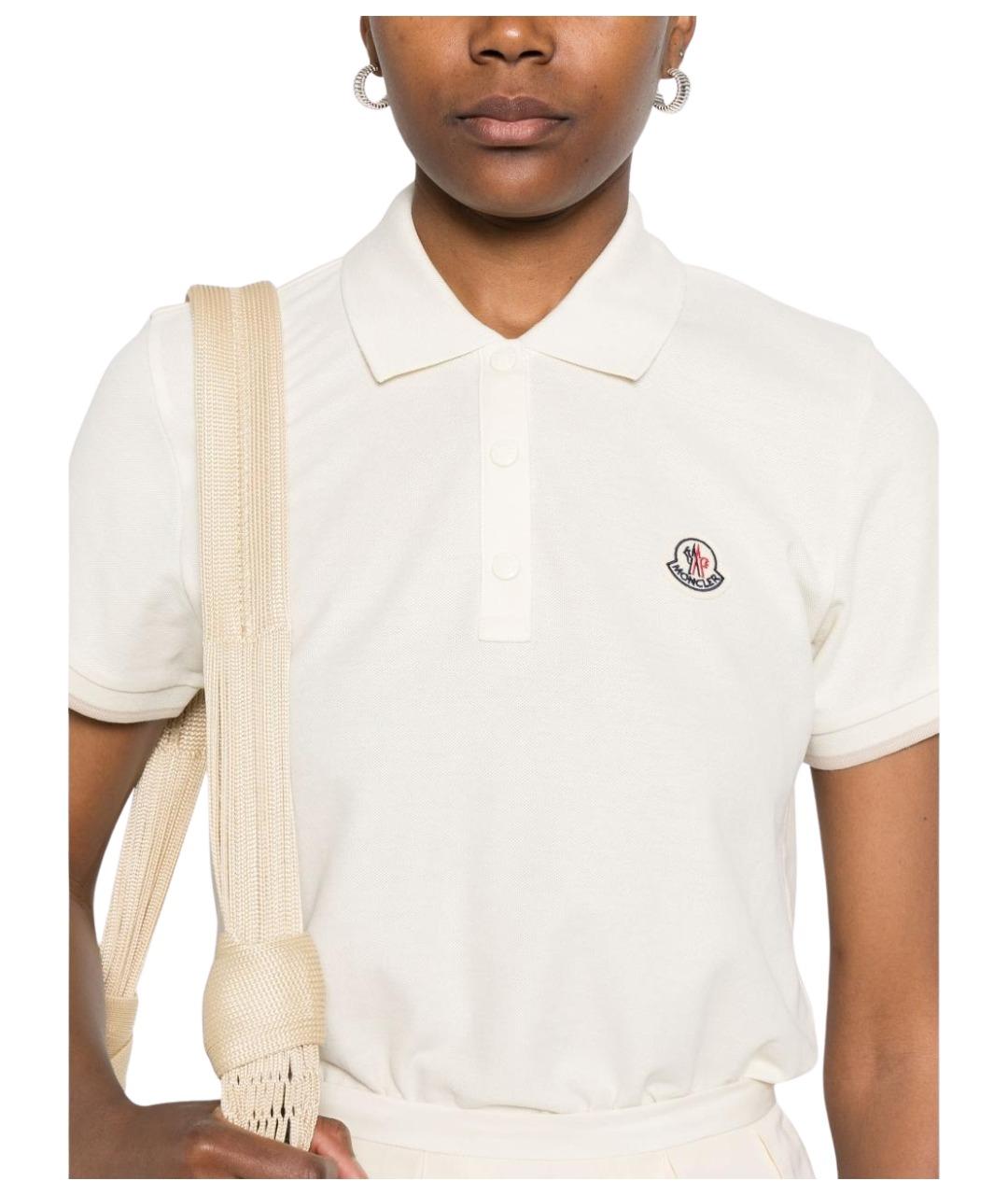 MONCLER Белая хлопковая футболка, фото 5
