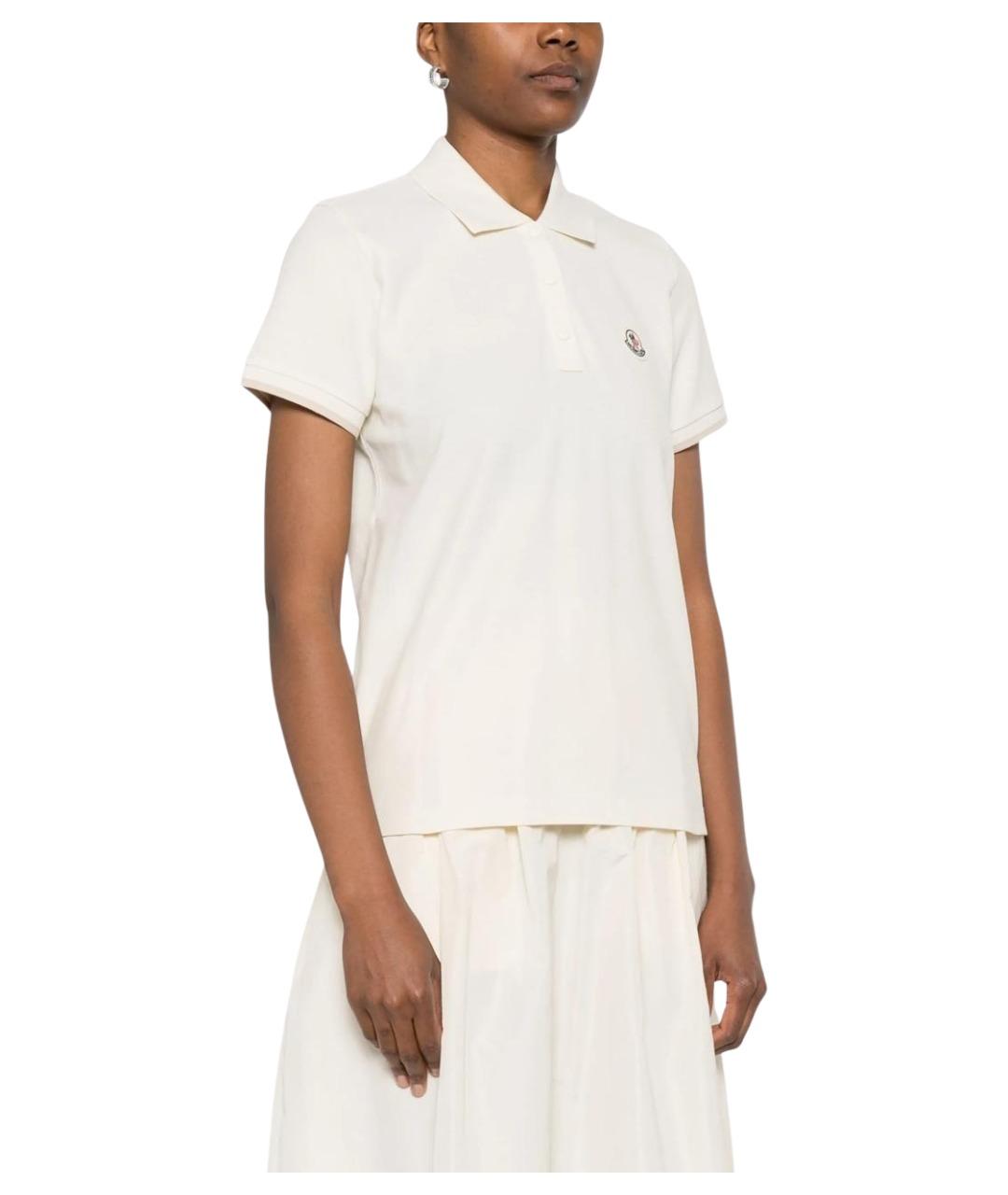 MONCLER Белая хлопковая футболка, фото 3