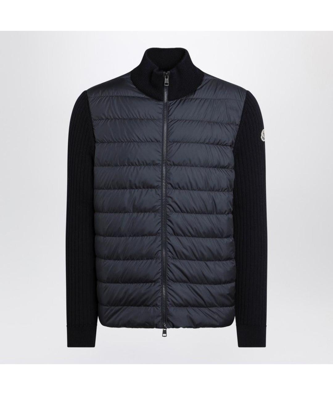 MONCLER Синяя полиэстеровая куртка, фото 2