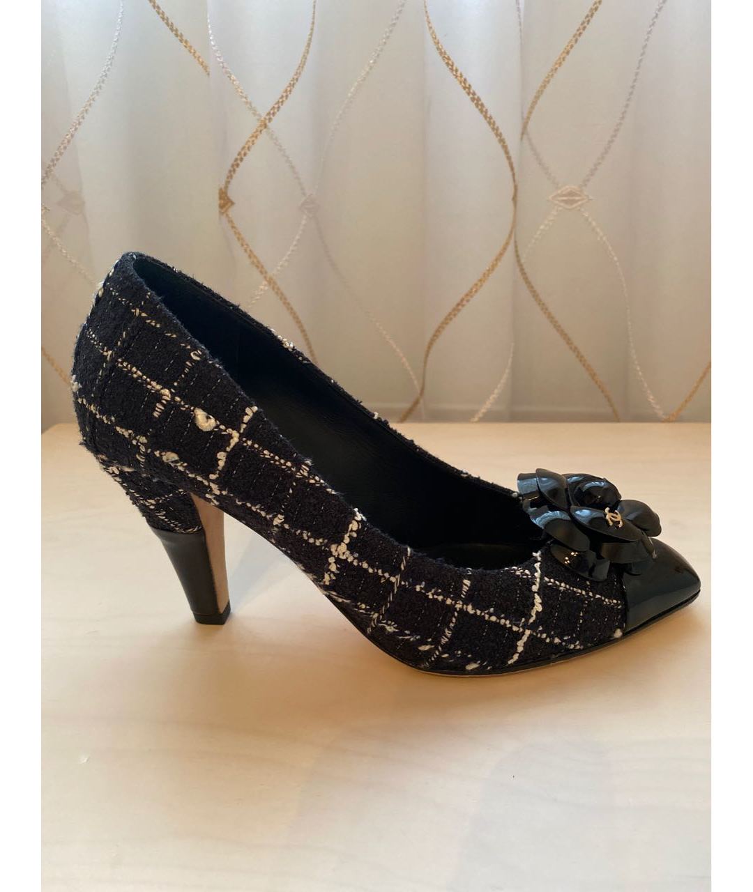 CHANEL PRE-OWNED Черные текстильные туфли, фото 6