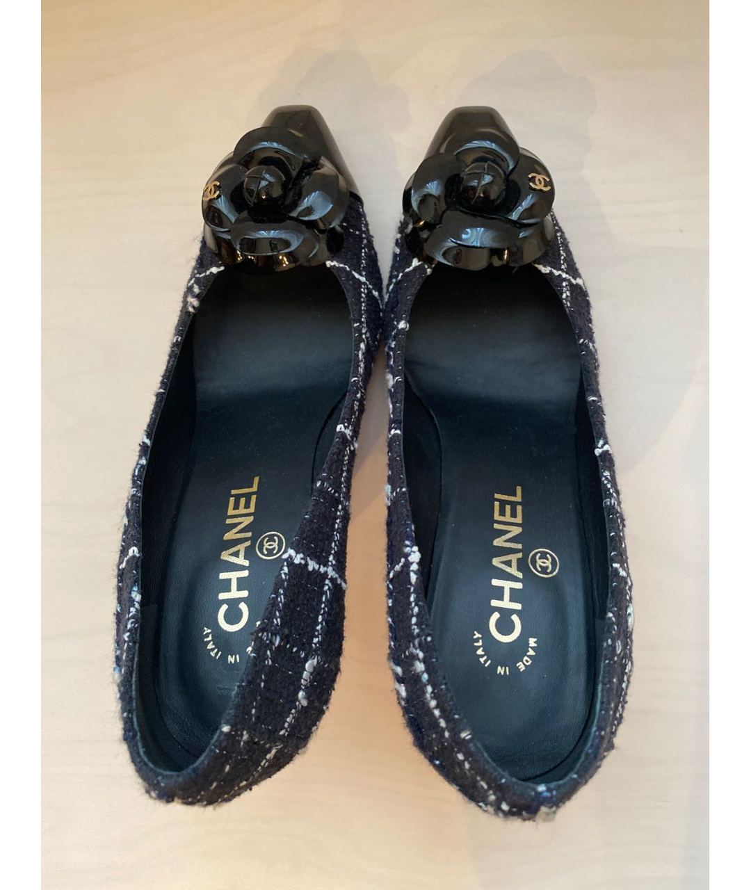 CHANEL PRE-OWNED Черные текстильные туфли, фото 3