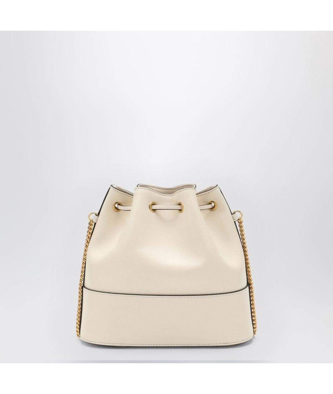 VALENTINO Белая кожаная сумка тоут, фото 2