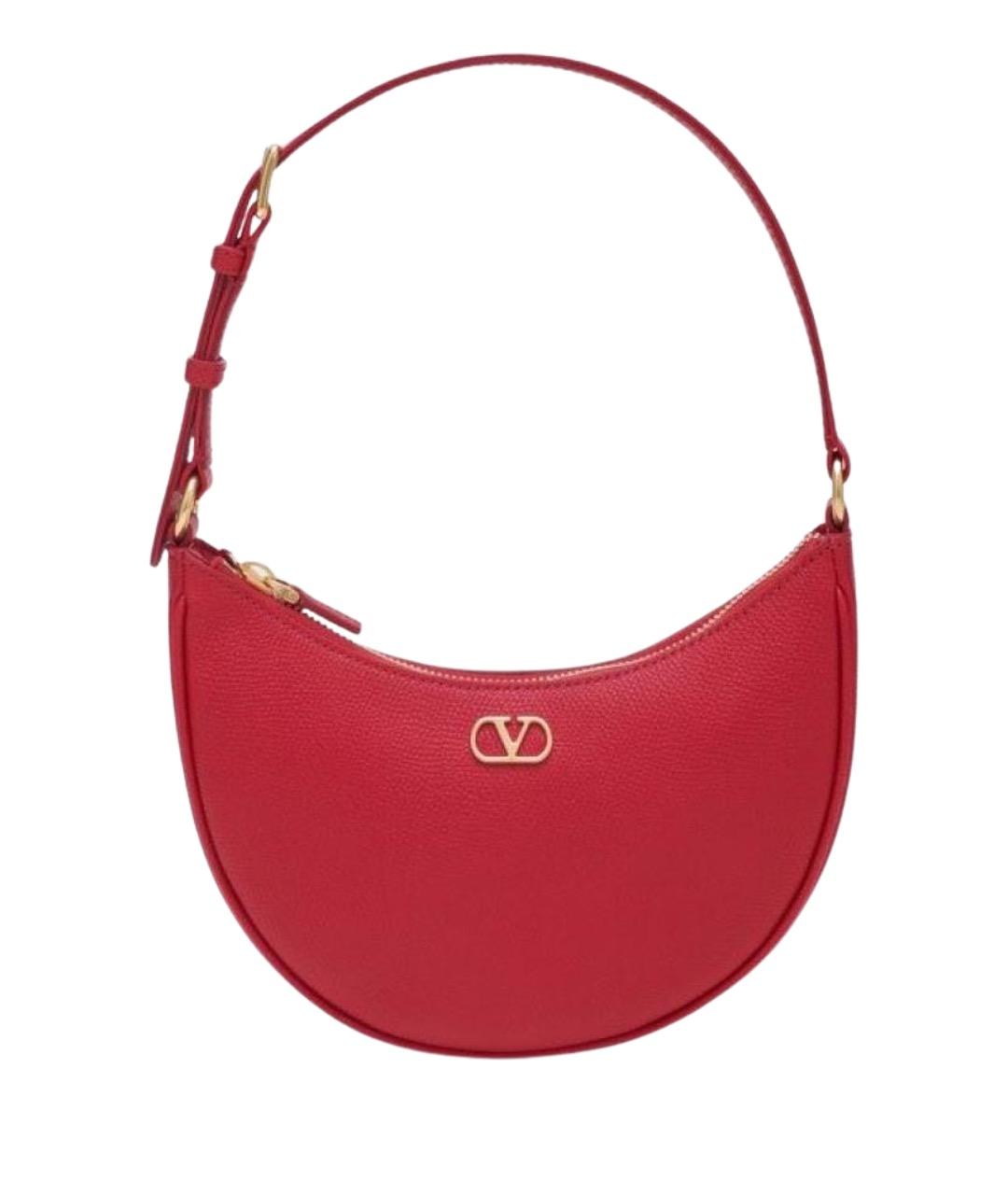 VALENTINO Красная кожаная сумка через плечо, фото 1