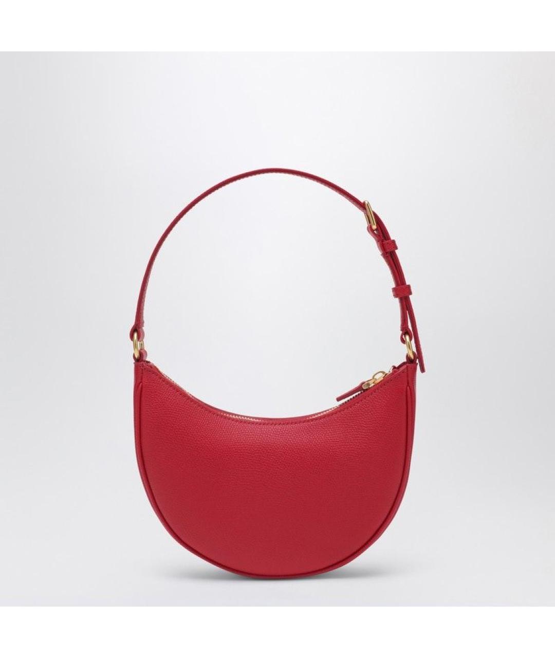 VALENTINO Красная кожаная сумка через плечо, фото 2