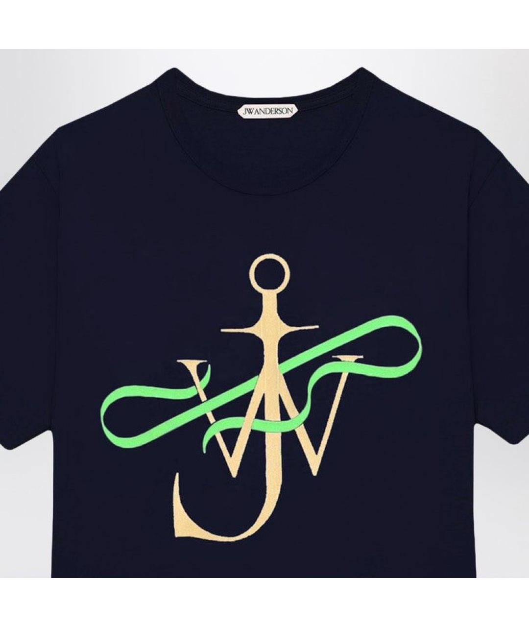 J.W.ANDERSON Синяя хлопковая футболка, фото 2