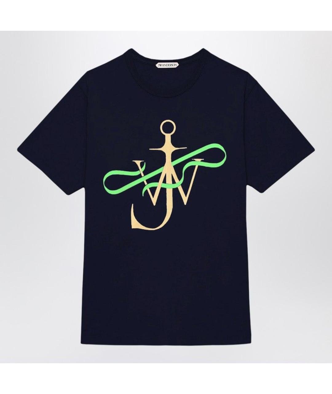 J.W.ANDERSON Синяя хлопковая футболка, фото 3