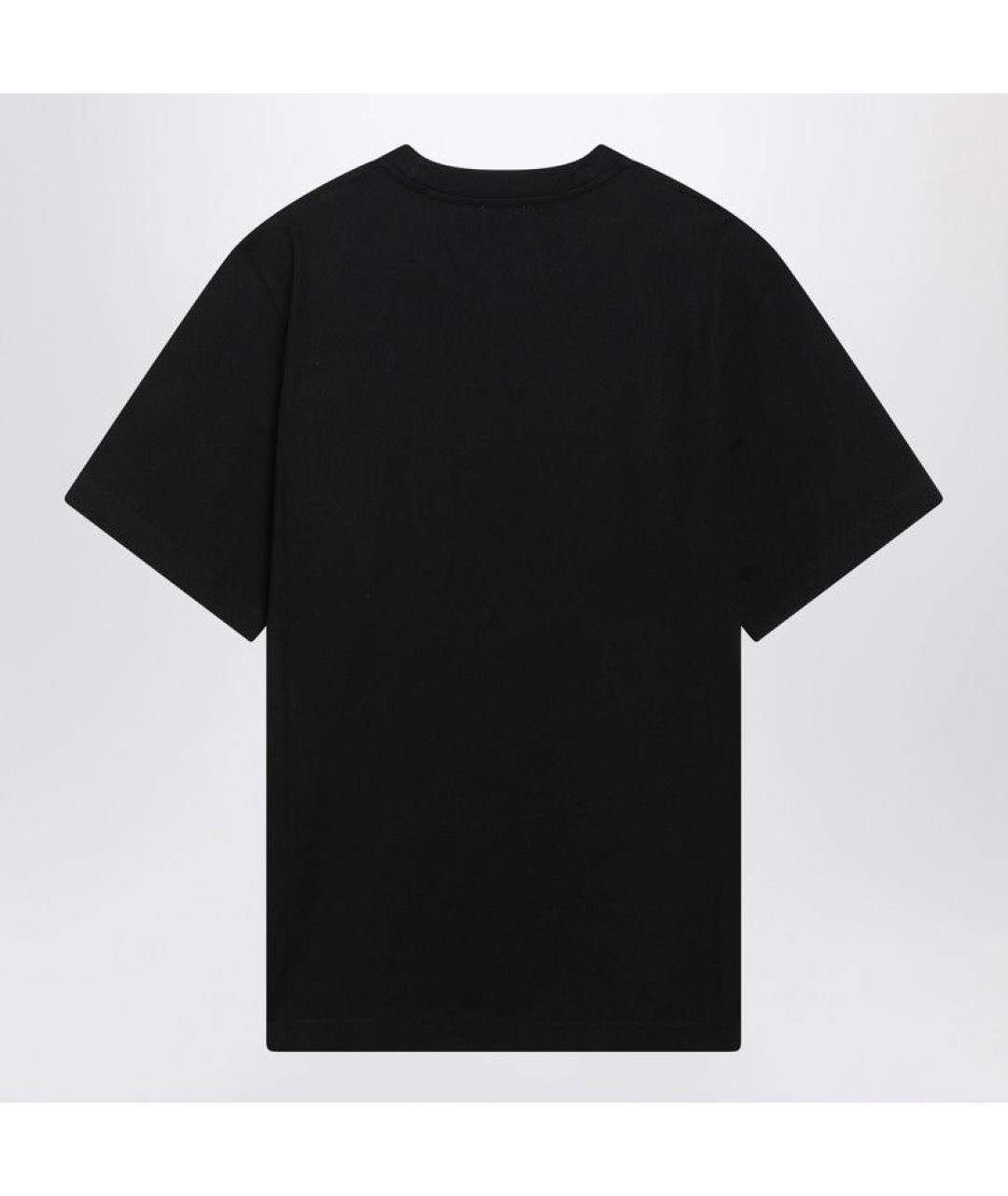 BURBERRY Черная хлопковая футболка, фото 2