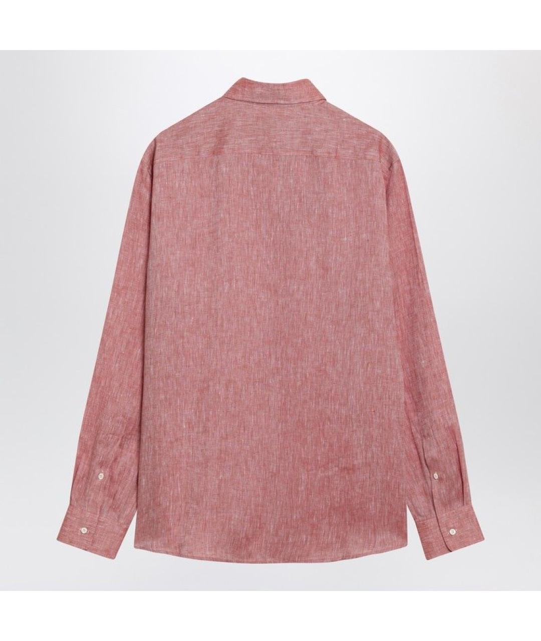 BRUNELLO CUCINELLI Красная льняная кэжуал рубашка, фото 2