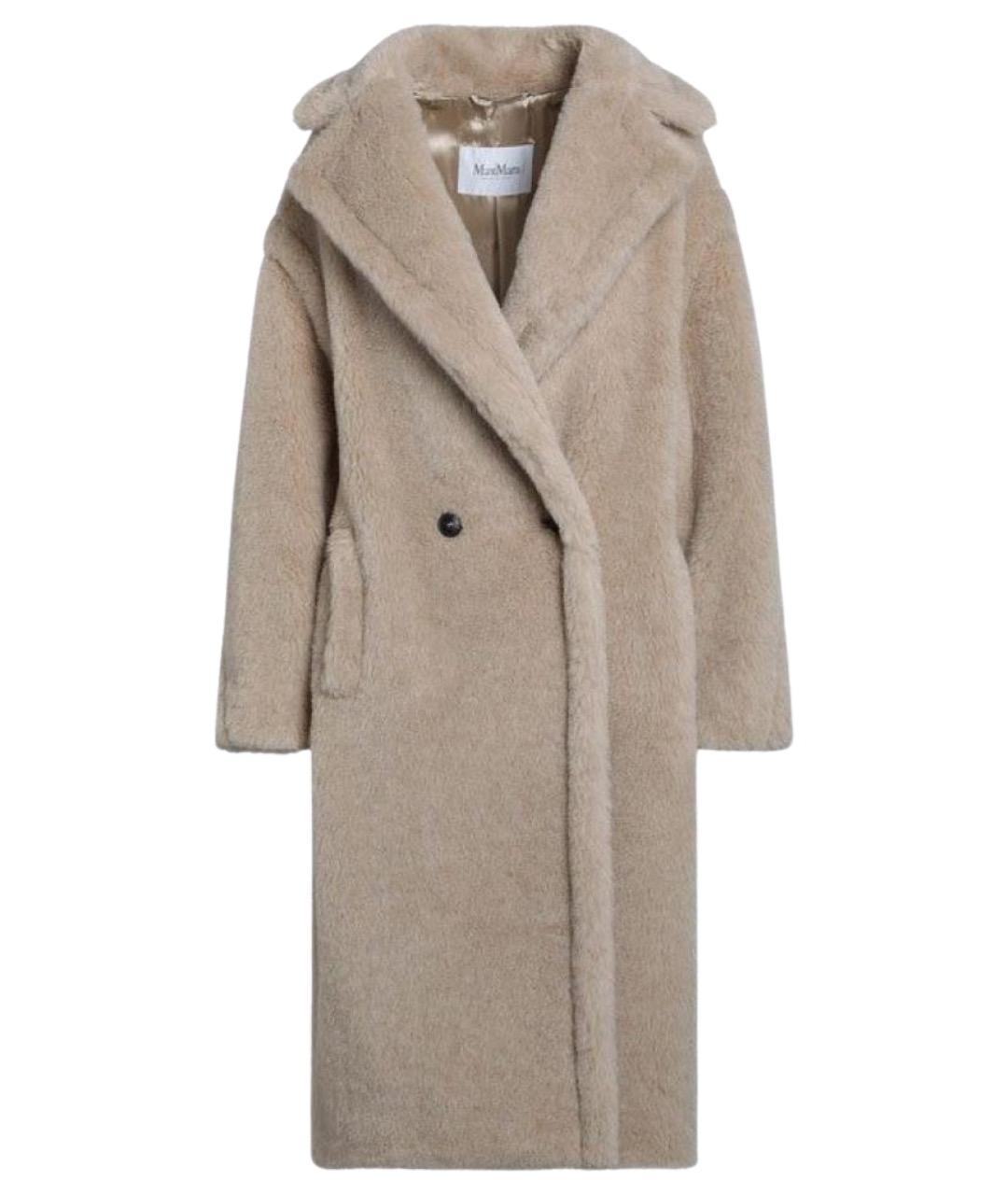 MAX MARA Бежевая шерстяная шуба, фото 1