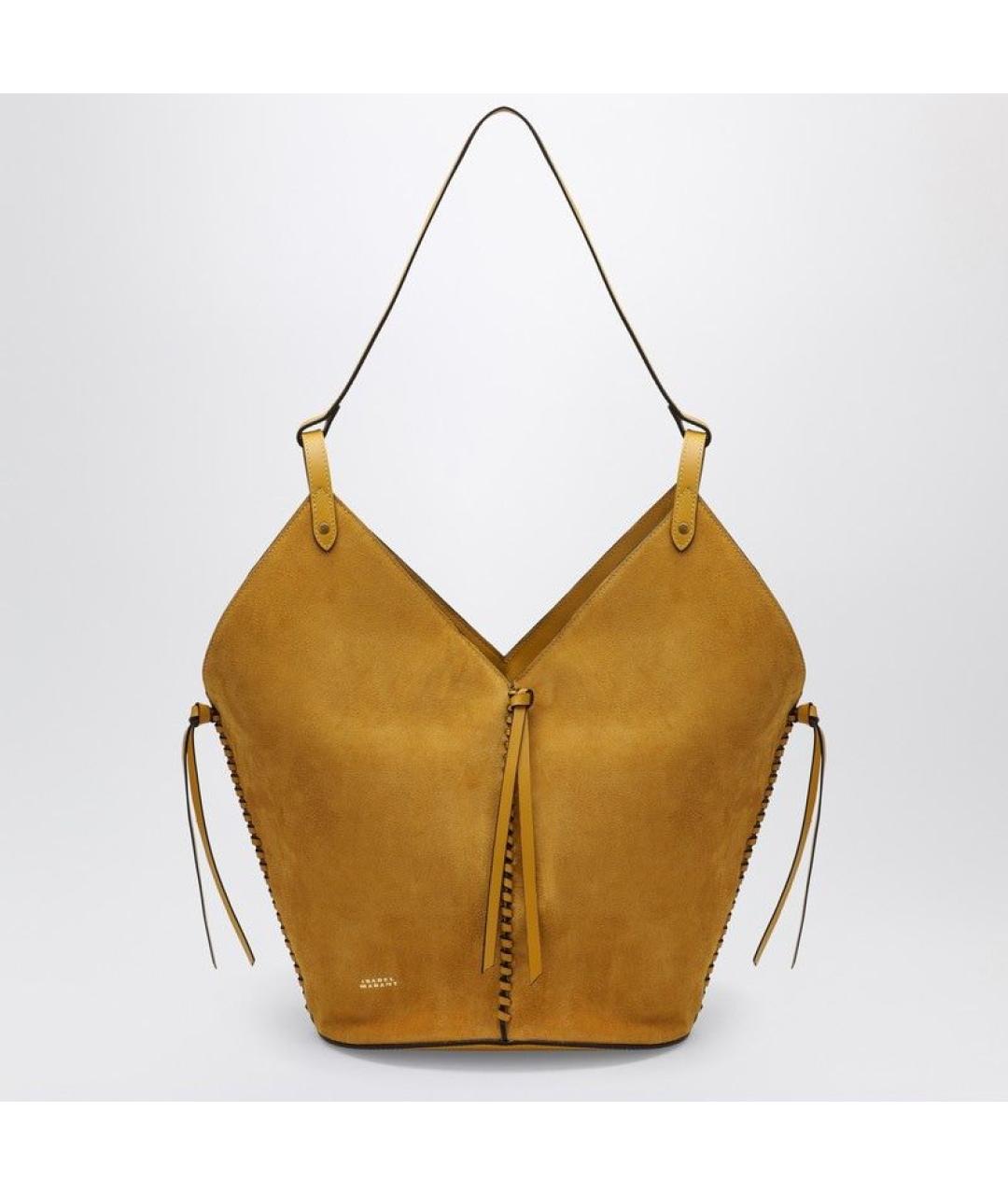 ISABEL MARANT Желтая замшевая сумка через плечо, фото 3