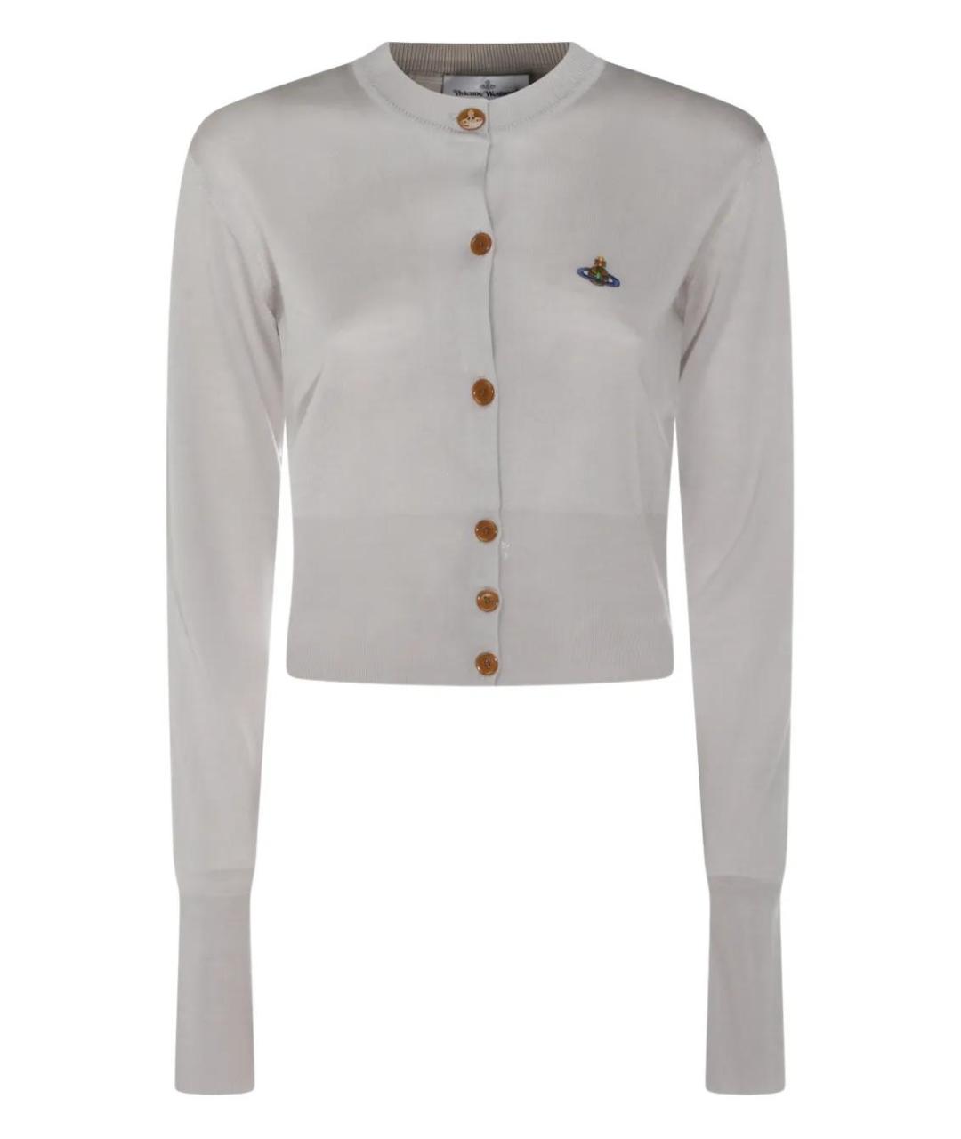 VIVIENNE WESTWOOD Серый шерстяной кардиган, фото 1