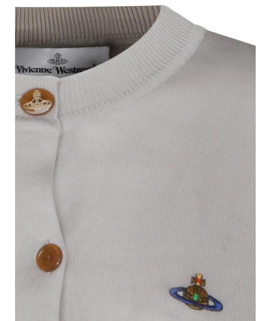 VIVIENNE WESTWOOD Серый шерстяной кардиган, фото 3