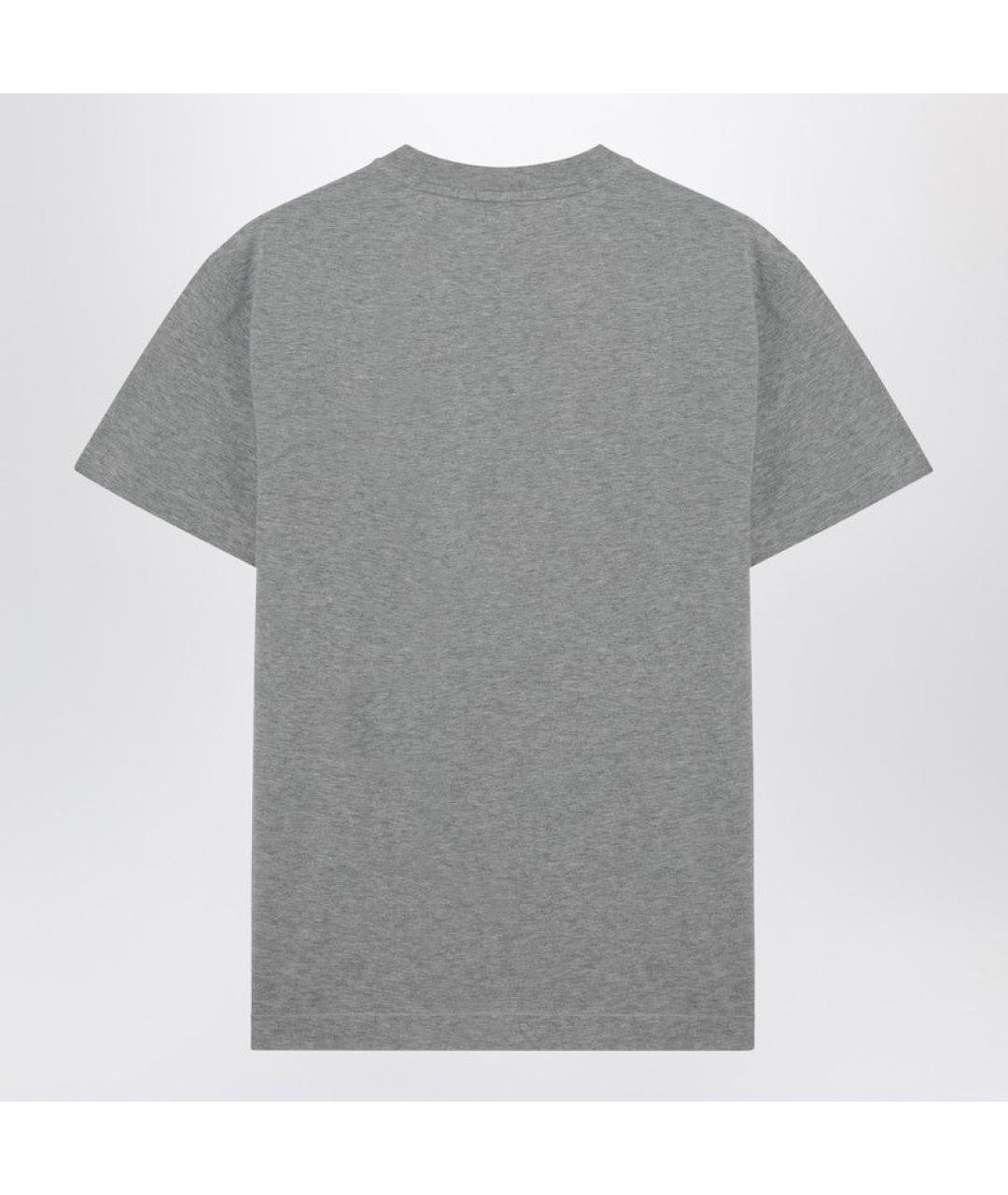 STONE ISLAND Серая хлопковая футболка, фото 2