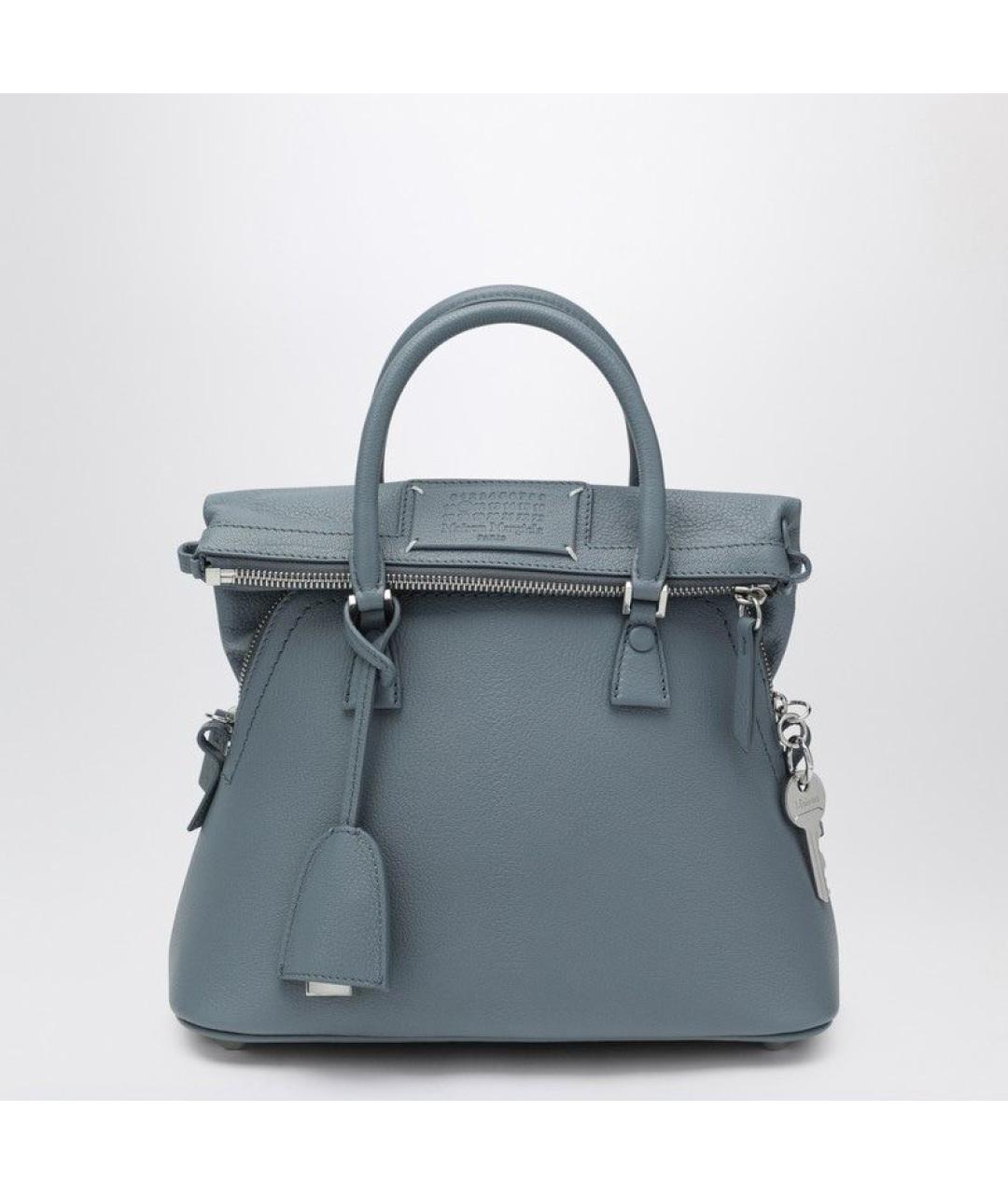 MAISON MARGIELA Серая кожаная сумка через плечо, фото 3