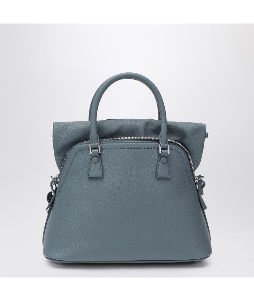 MAISON MARGIELA Серая кожаная сумка через плечо, фото 2