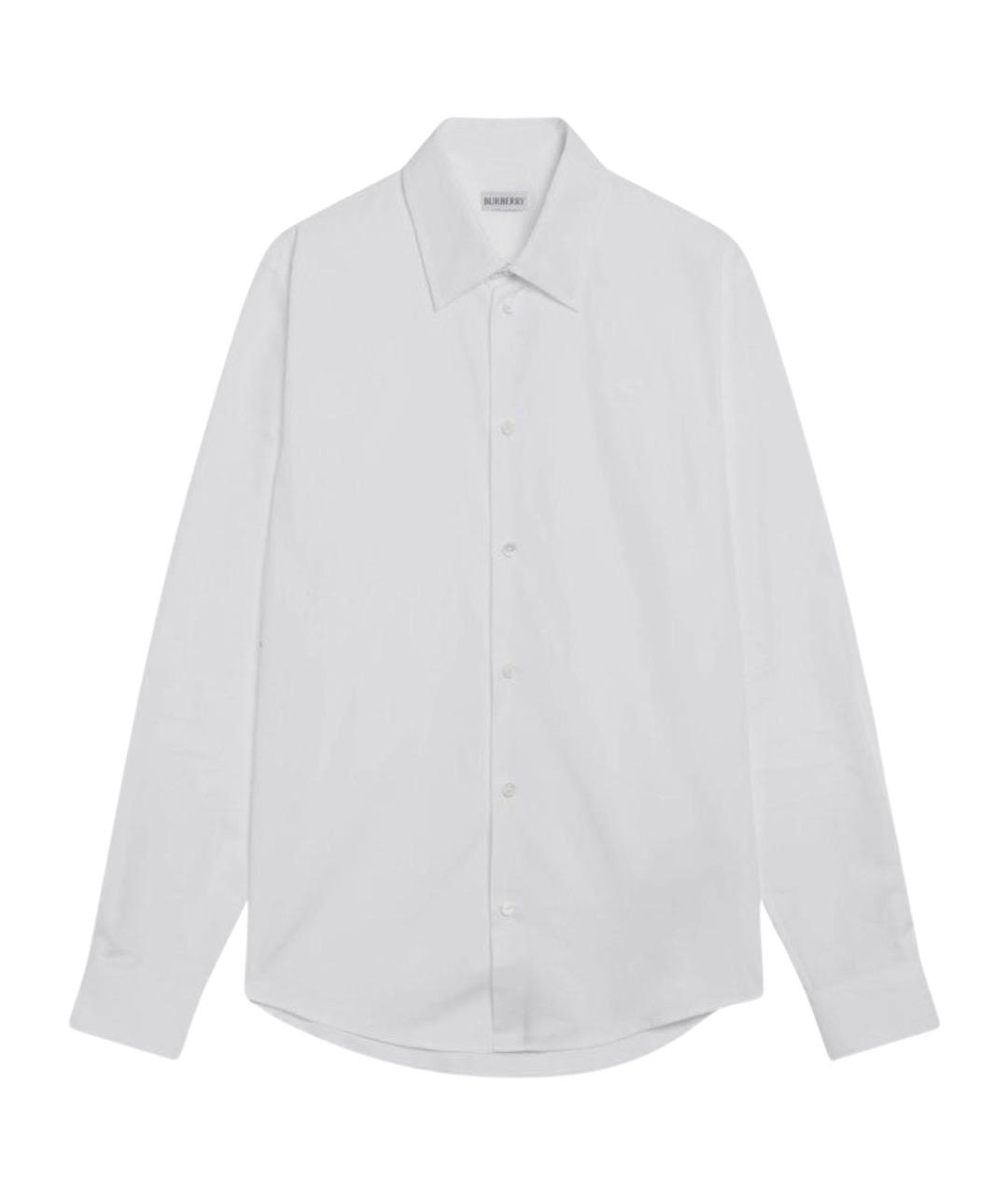 BURBERRY Белая хлопковая классическая рубашка, фото 1
