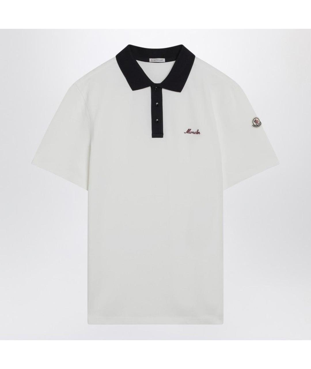MONCLER Белая хлопковая футболка, фото 3