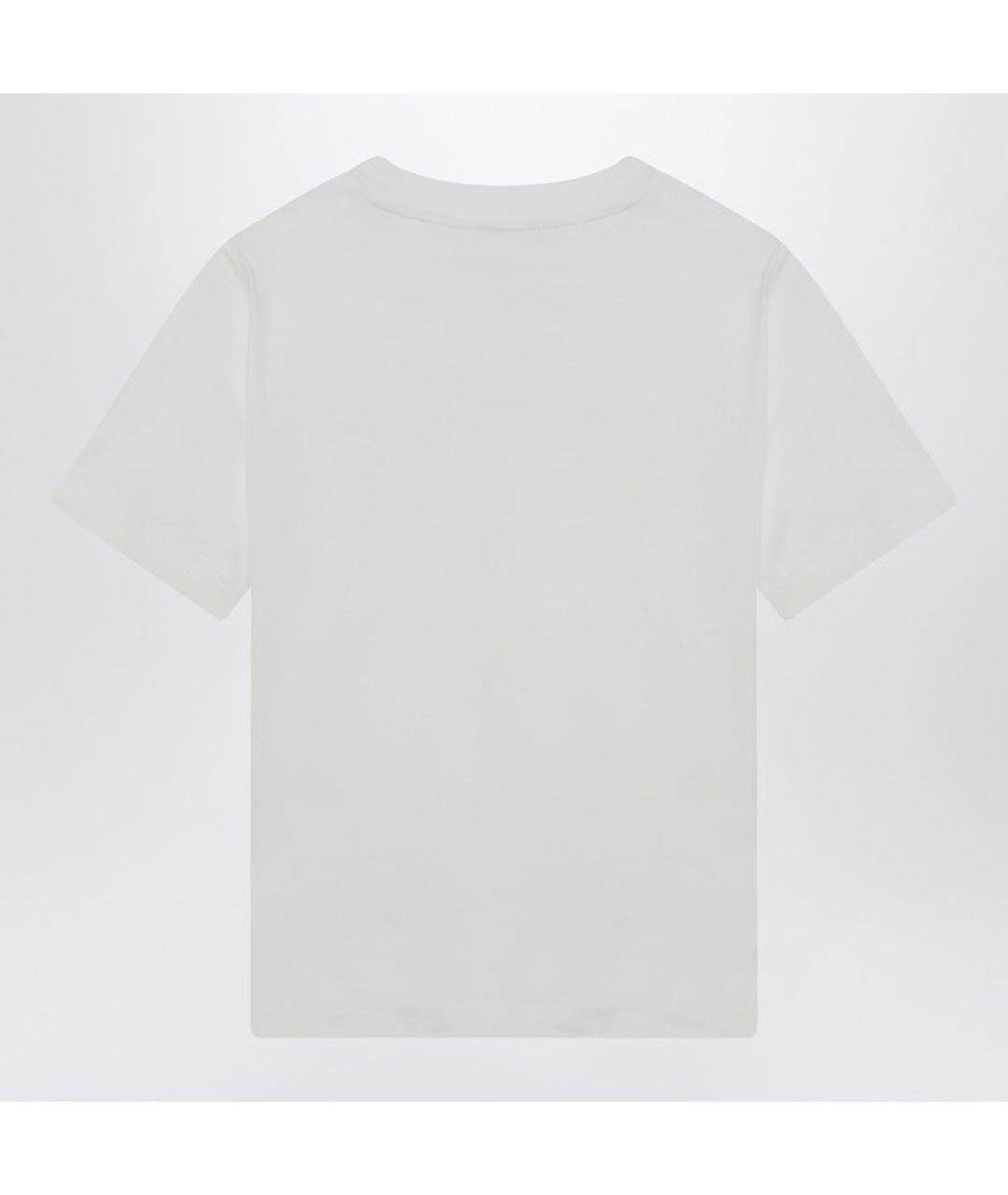 BURBERRY Белая хлопковая футболка, фото 2
