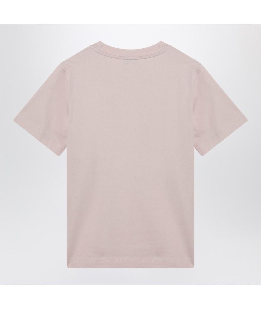 BURBERRY Розовая хлопковая футболка, фото 2