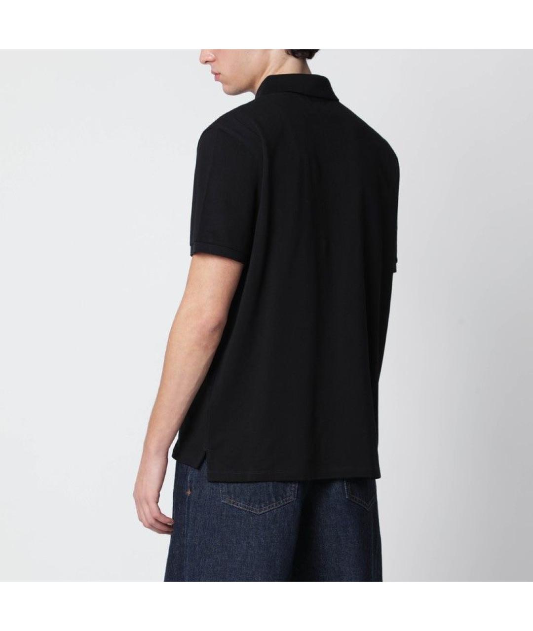 CP COMPANY Черное хлопковое поло с коротким рукавом, фото 3