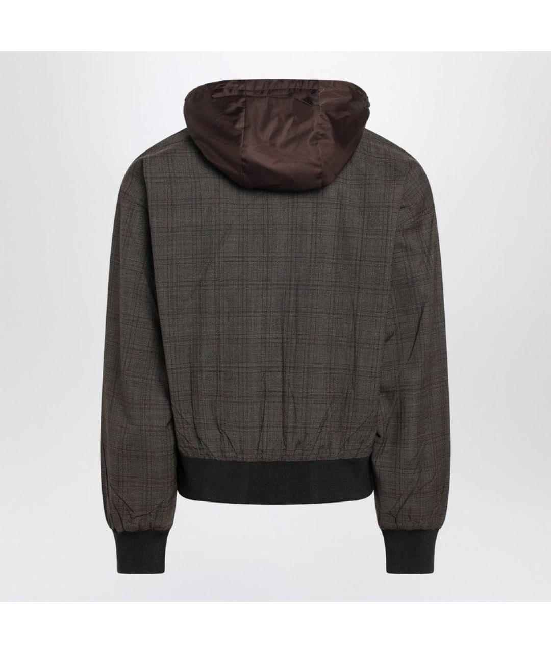 PRADA Коричневая шерстяная куртка, фото 2