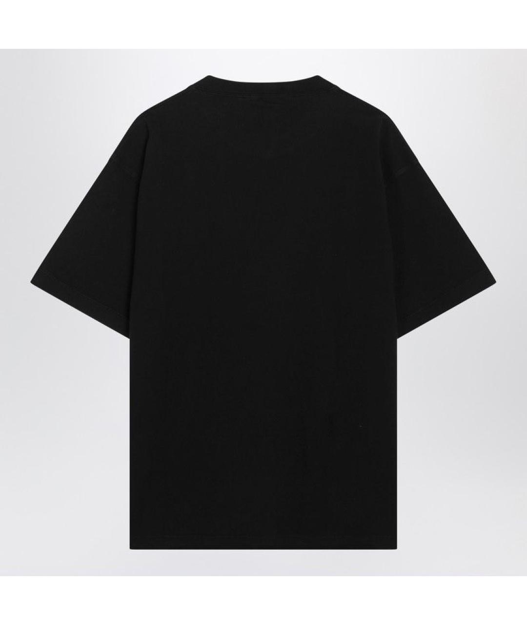 STONE ISLAND Черная хлопковая футболка, фото 2