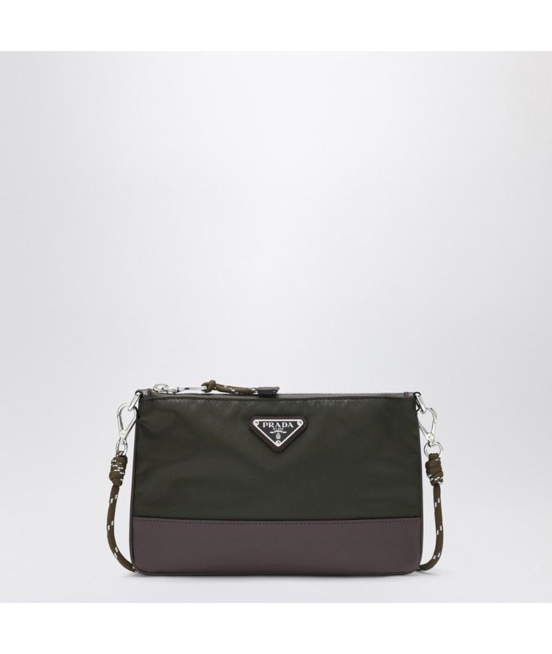 PRADA Зеленая синтетическая сумка на плечо, фото 3