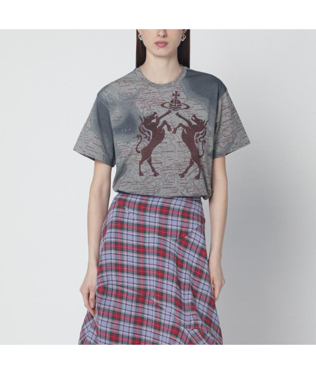 VIVIENNE WESTWOOD Мульти хлопковая футболка, фото 2