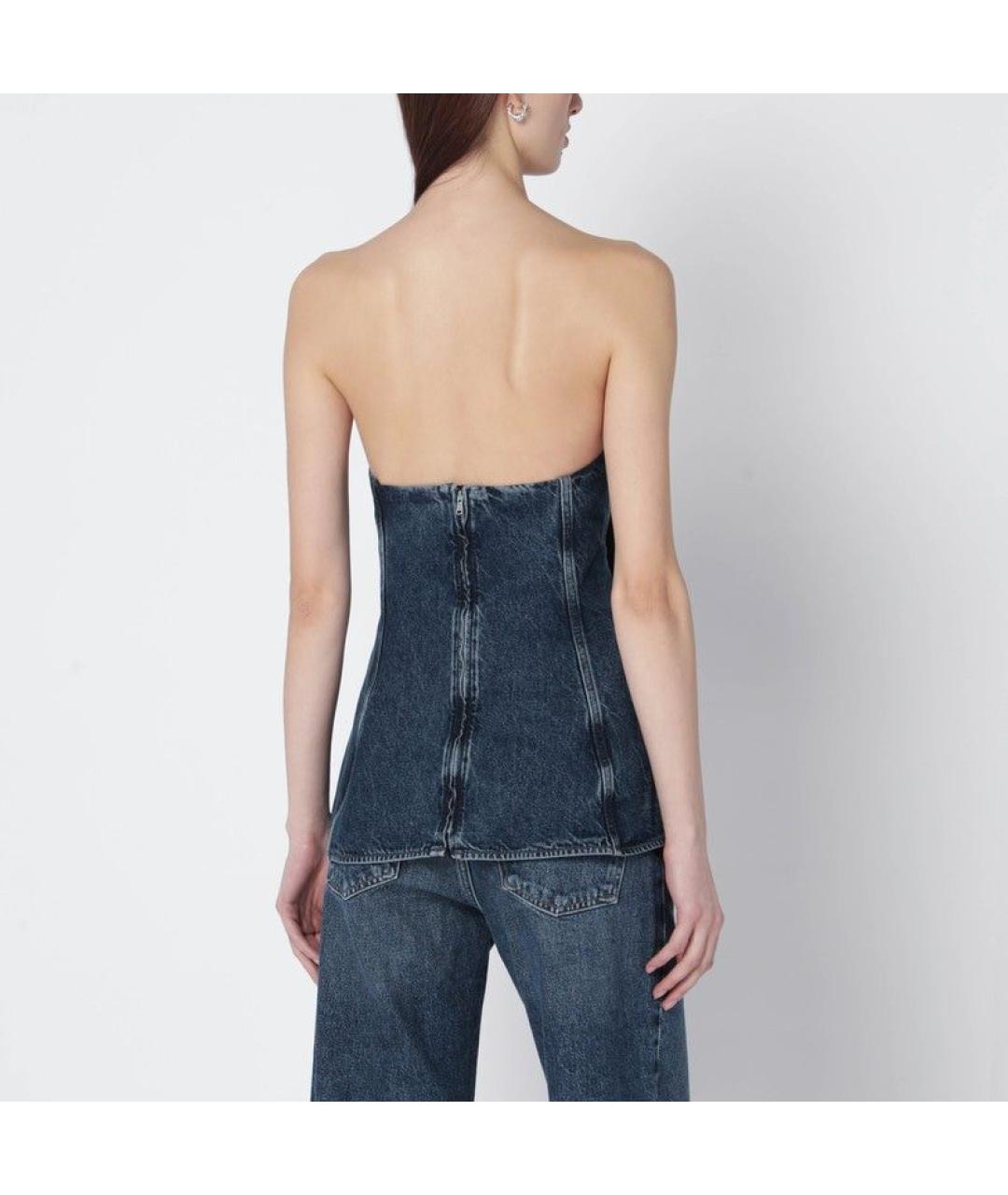 AGOLDE Синяя хлопковая майка, фото 3