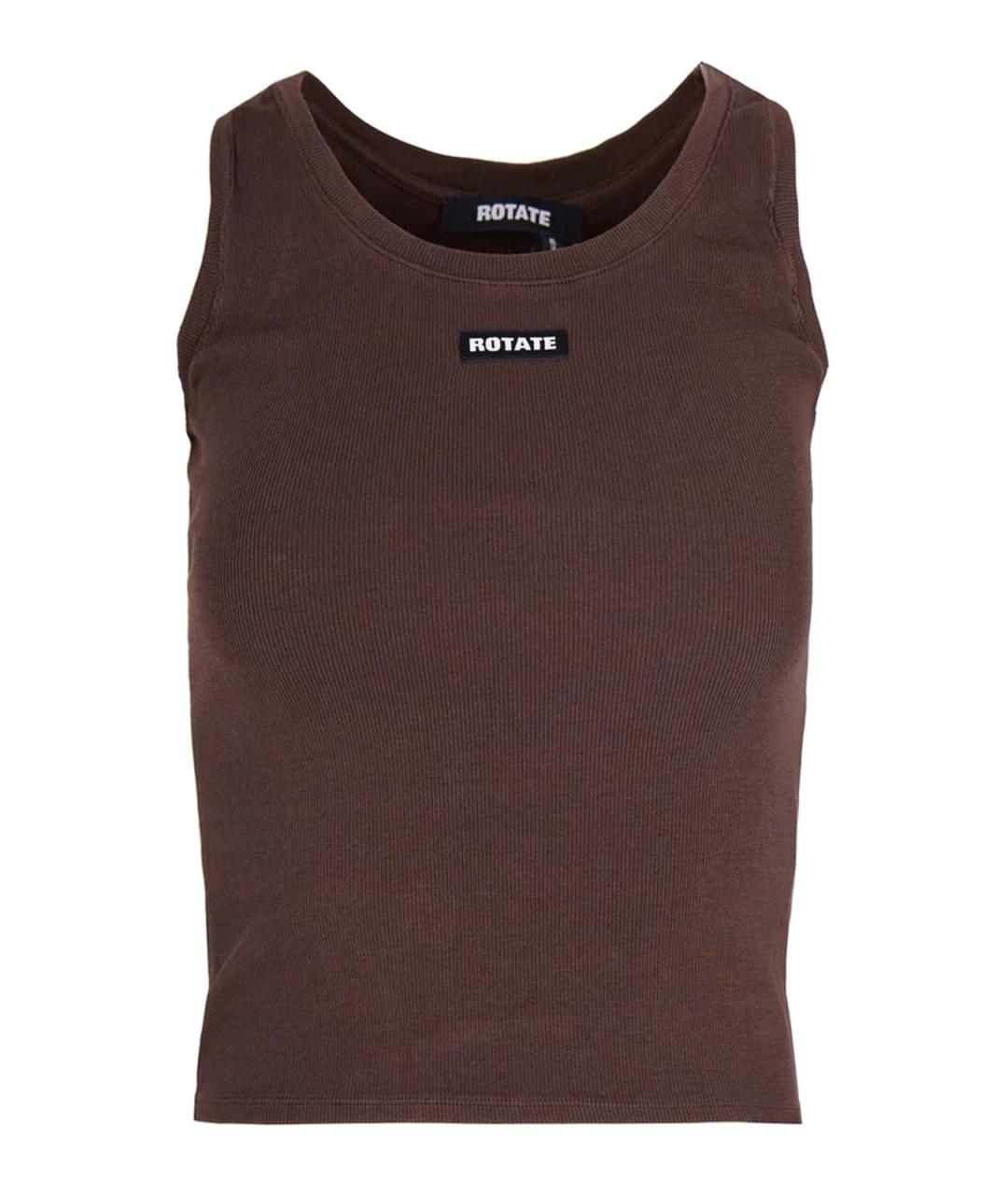 ROTATE Коричневая хлопковая майка, фото 1