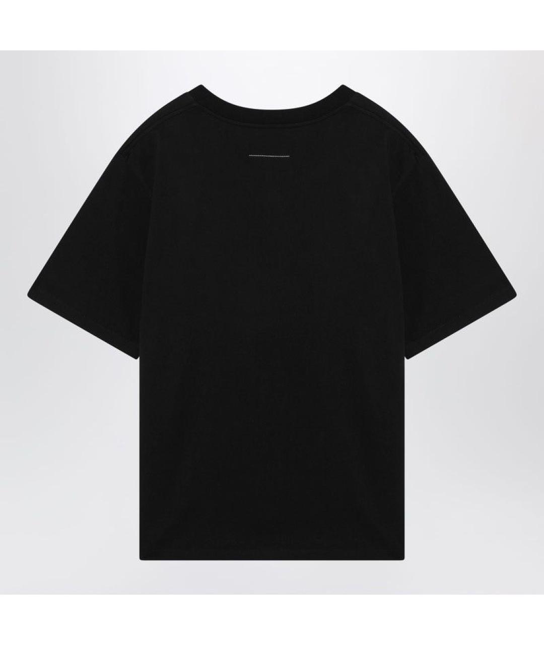MM6 MAISON MARGIELA Черная хлопковая футболка, фото 2