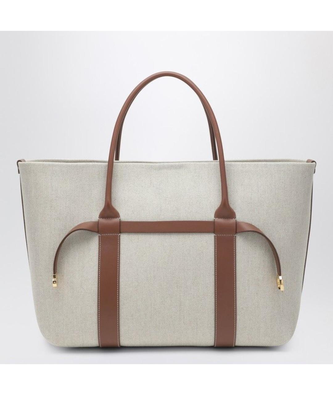 LORO PIANA Бежевая сумка тоут, фото 2