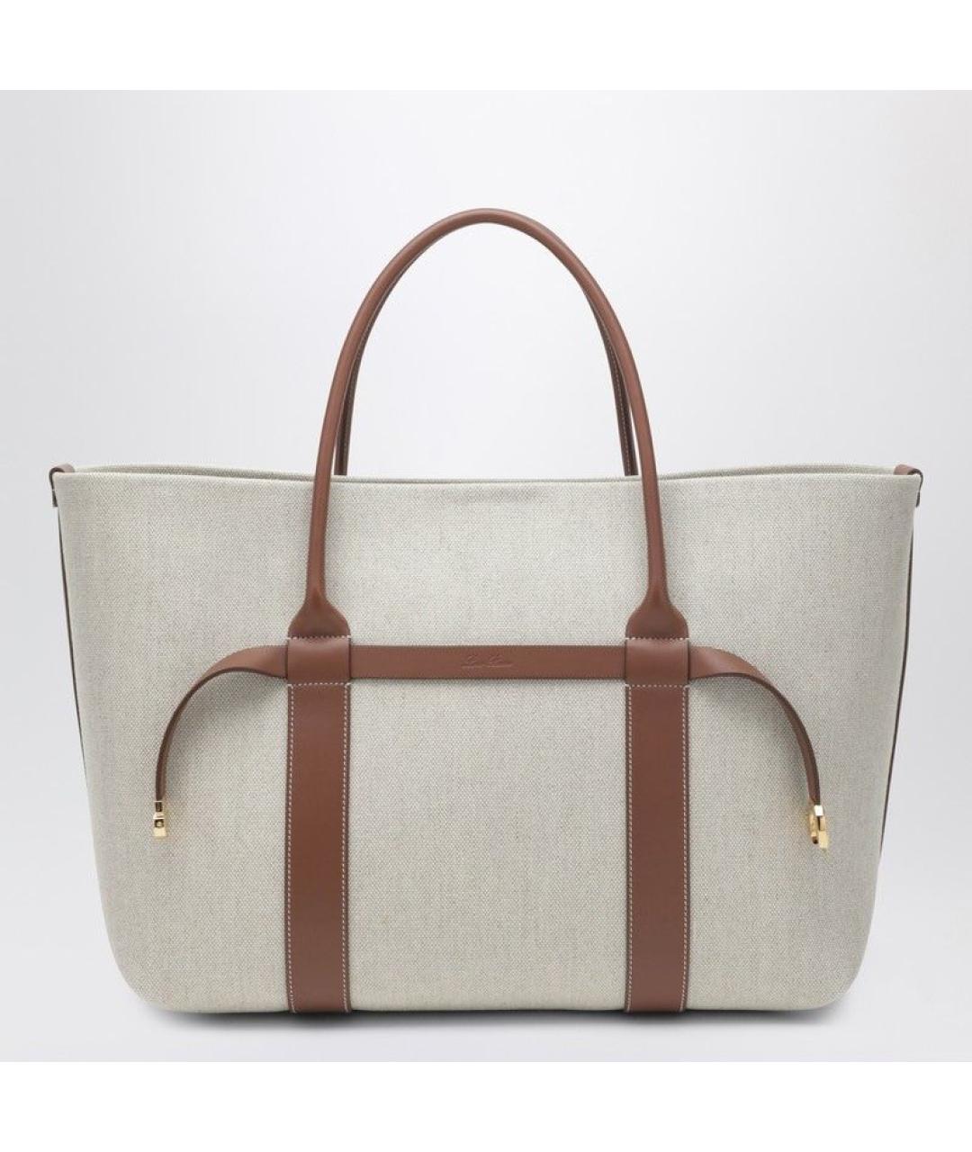 LORO PIANA Бежевая сумка тоут, фото 3