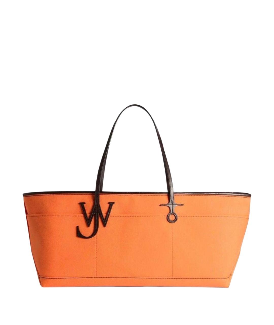 J.W.ANDERSON Оранжевая кожаная сумка тоут, фото 1