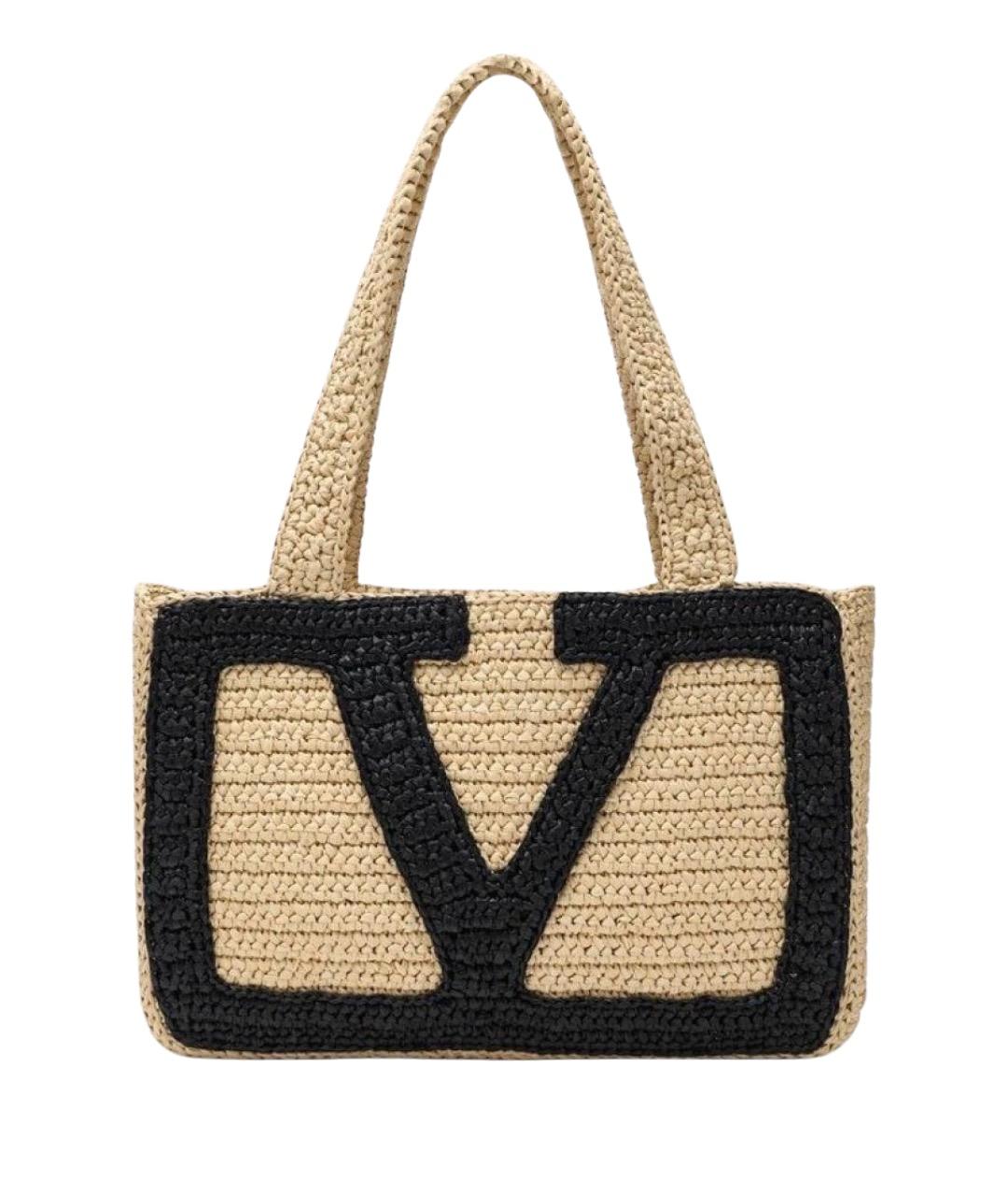 VALENTINO Бежевая сумка тоут, фото 1