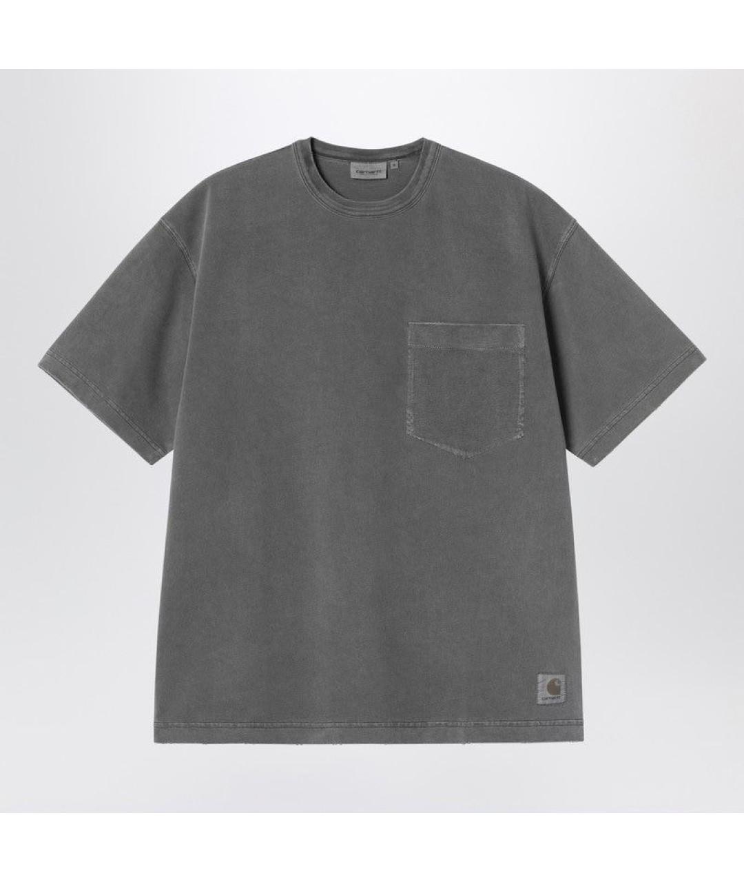 CARHARTT WIP Черная хлопковая футболка, фото 3