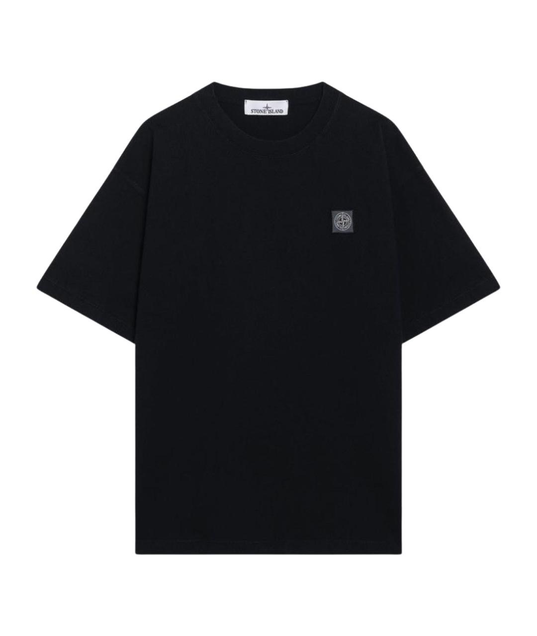 STONE ISLAND Синяя хлопковая футболка, фото 1