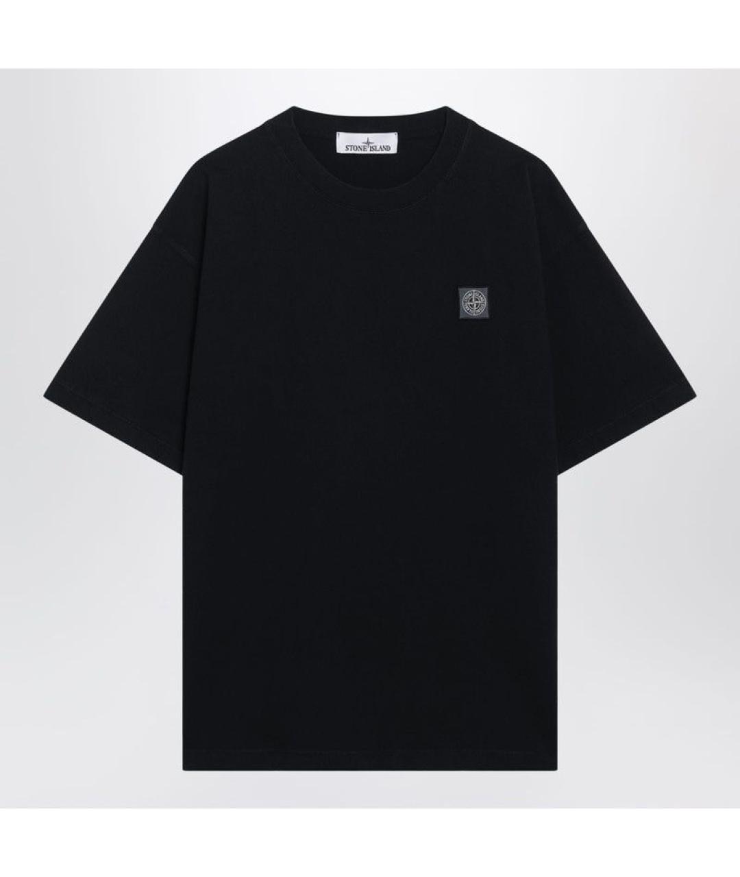 STONE ISLAND Синяя хлопковая футболка, фото 3