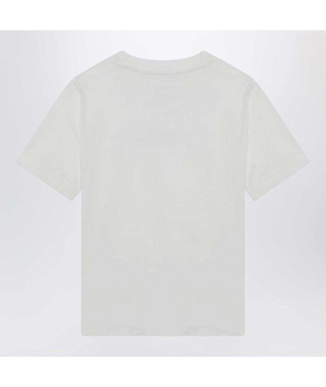 BURBERRY Белая хлопковая футболка, фото 2