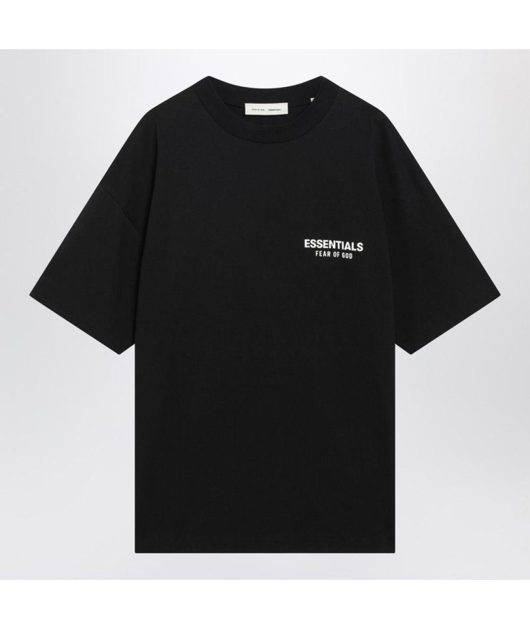 FEAR OF GOD ESSENTIALS Черная хлопковая футболка, фото 3