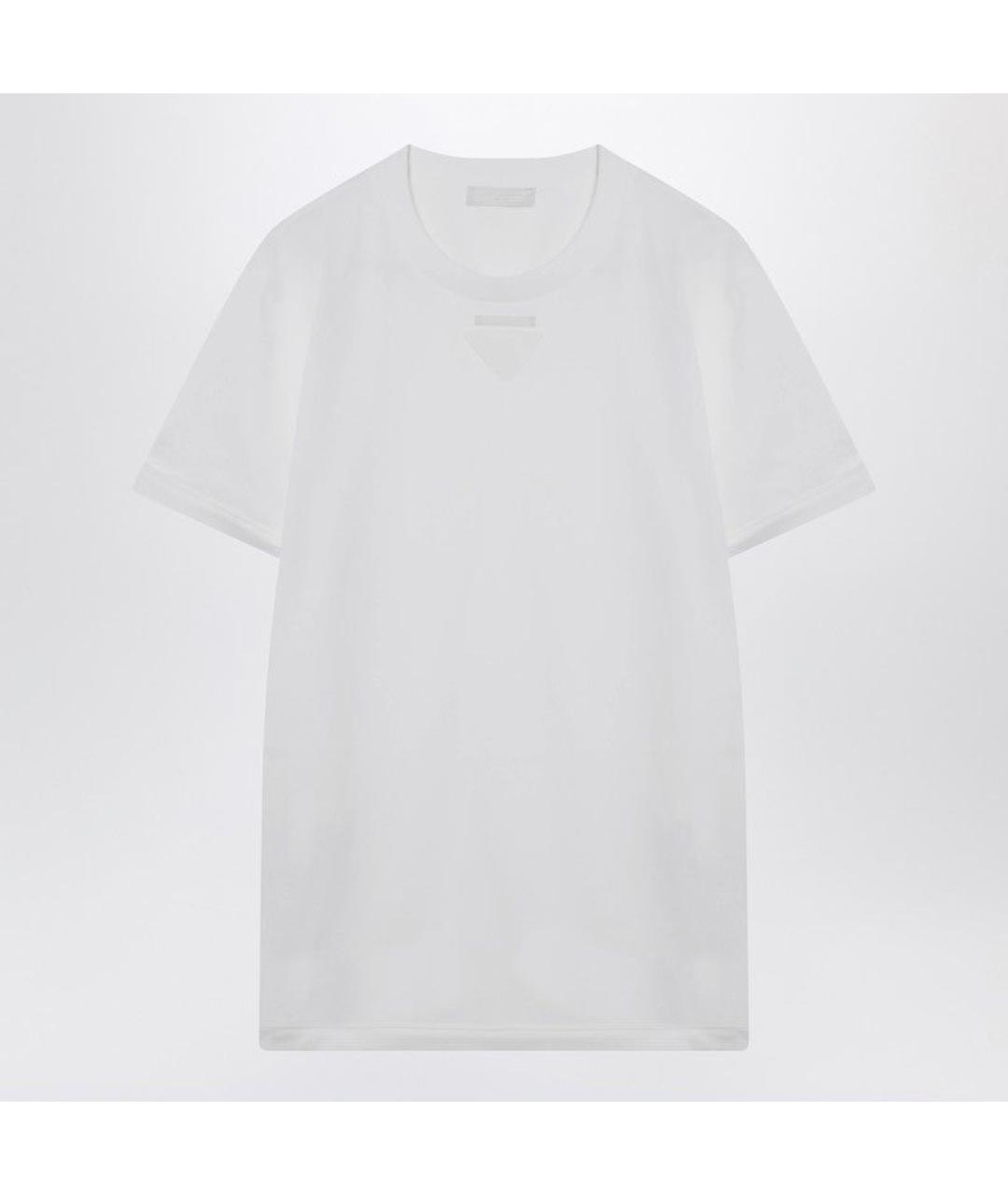 PRADA Белая хлопковая футболка, фото 3