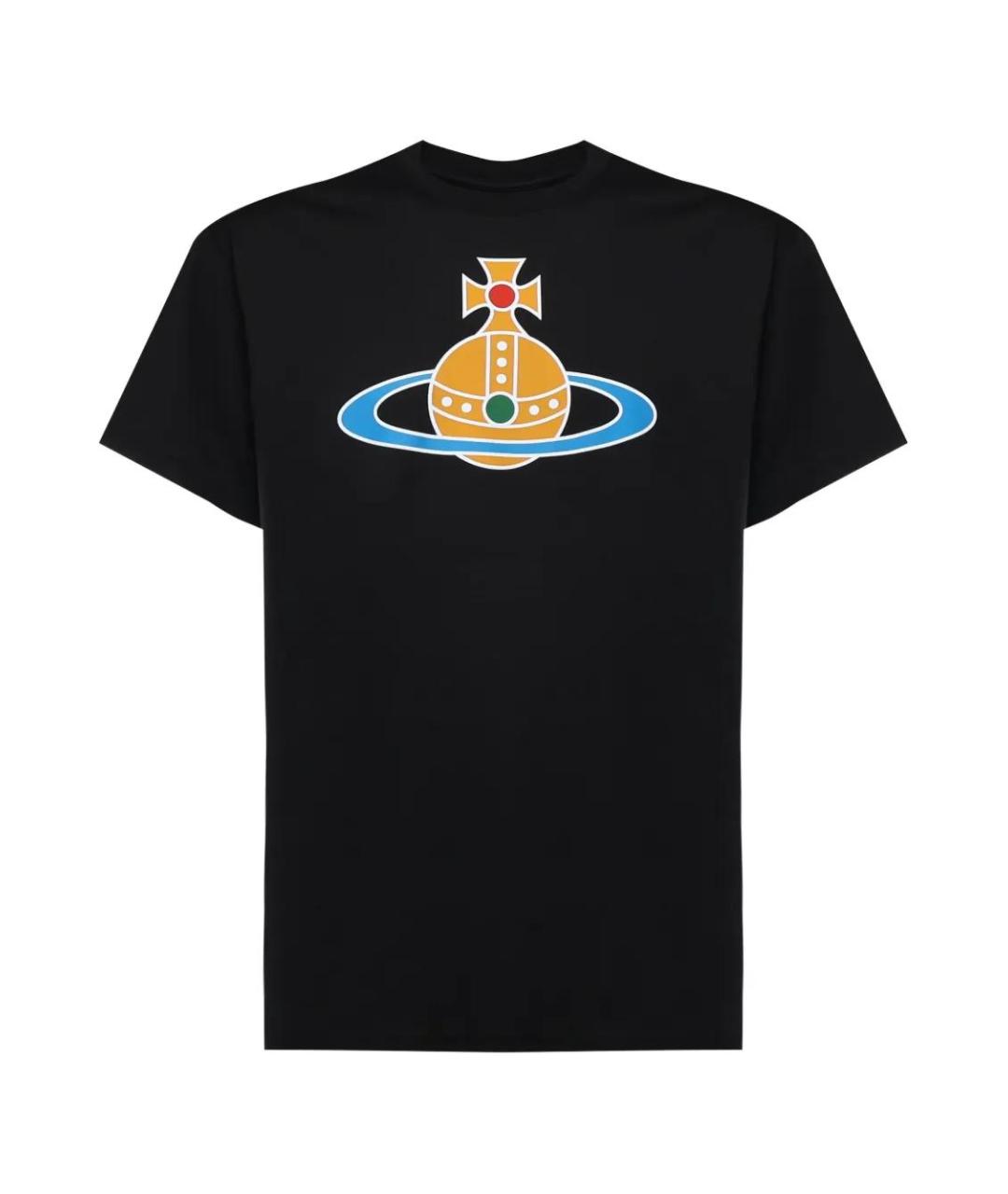 VIVIENNE WESTWOOD Черная хлопковая футболка, фото 1