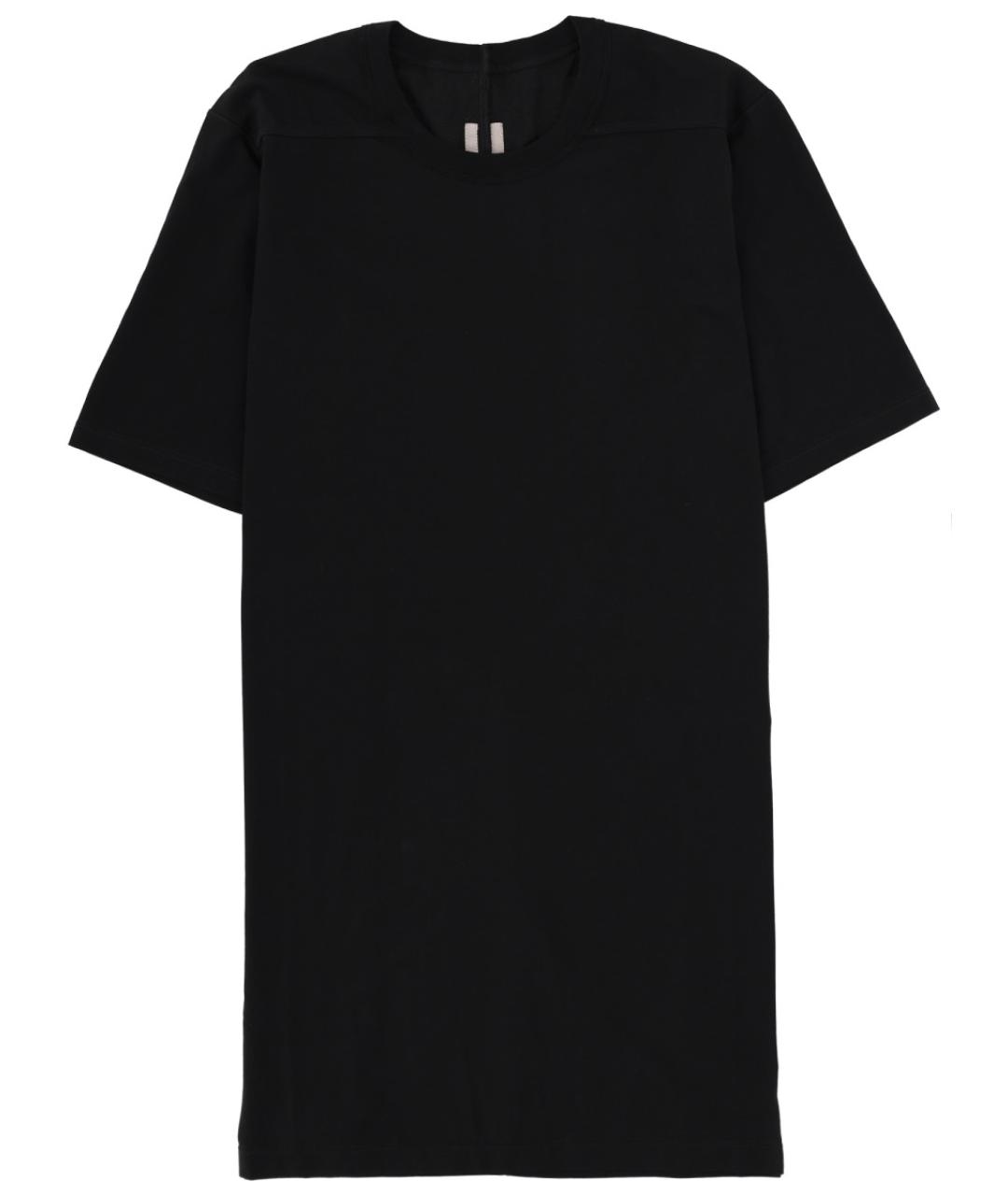 RICK OWENS Черная хлопковая футболка, фото 1