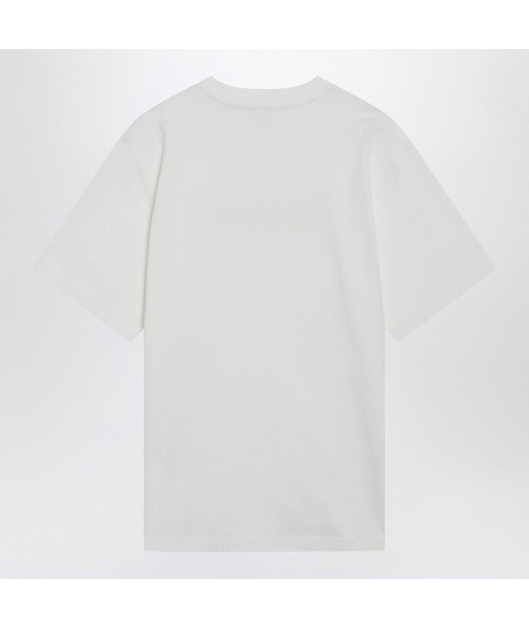 BURBERRY Белая хлопковая футболка, фото 2