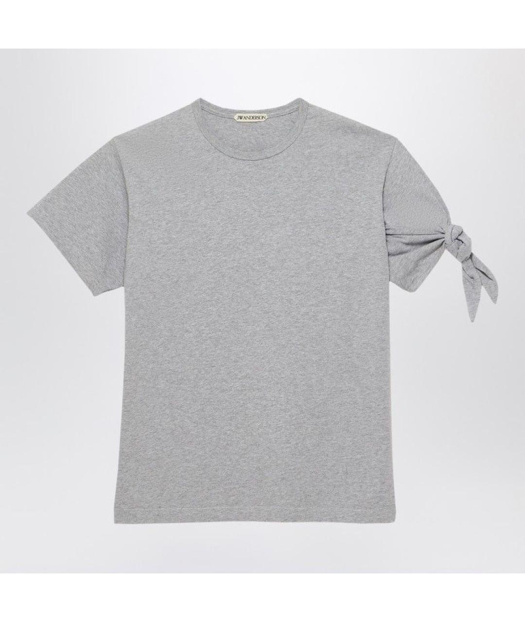J.W.ANDERSON Серая хлопковая футболка, фото 3