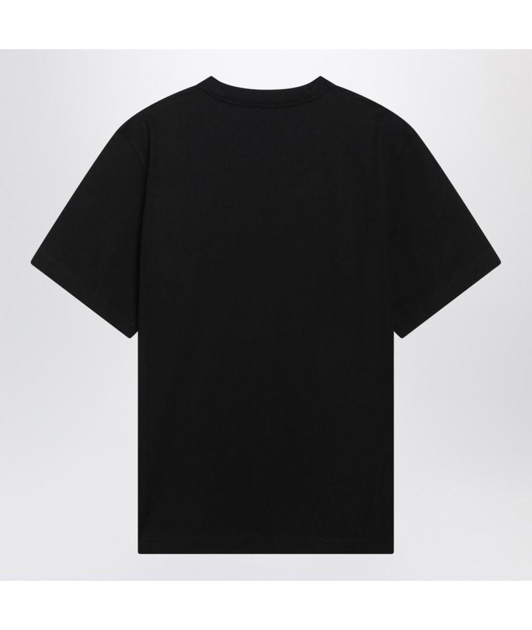 BURBERRY Черная хлопковая футболка, фото 2