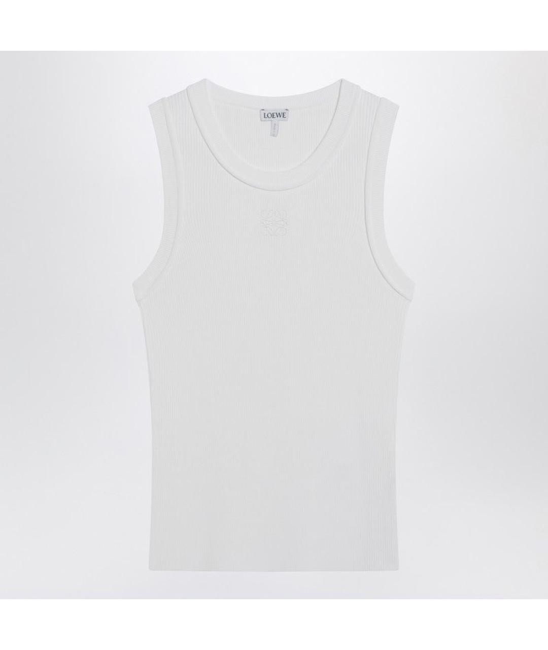 LOEWE Белая вискозная майка, фото 3