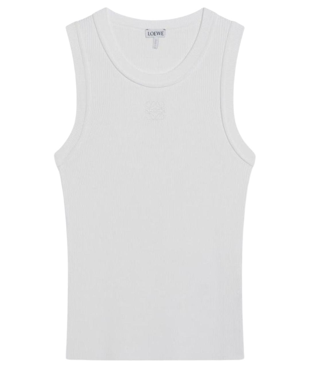 LOEWE Белая вискозная майка, фото 1