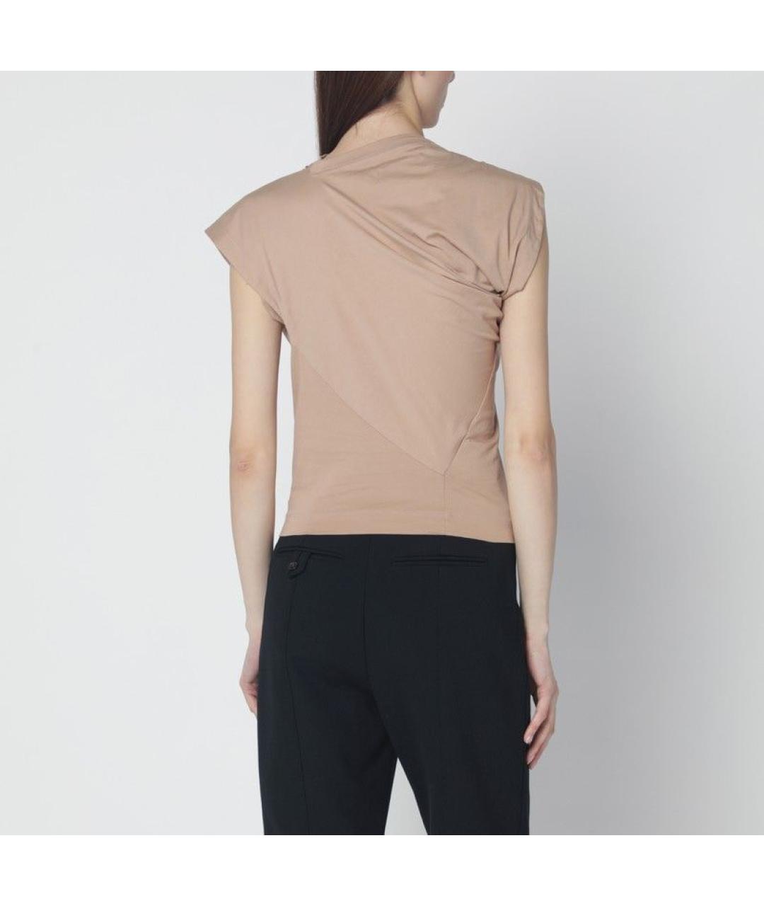 VIVIENNE WESTWOOD Бежевая хлопковая футболка, фото 3