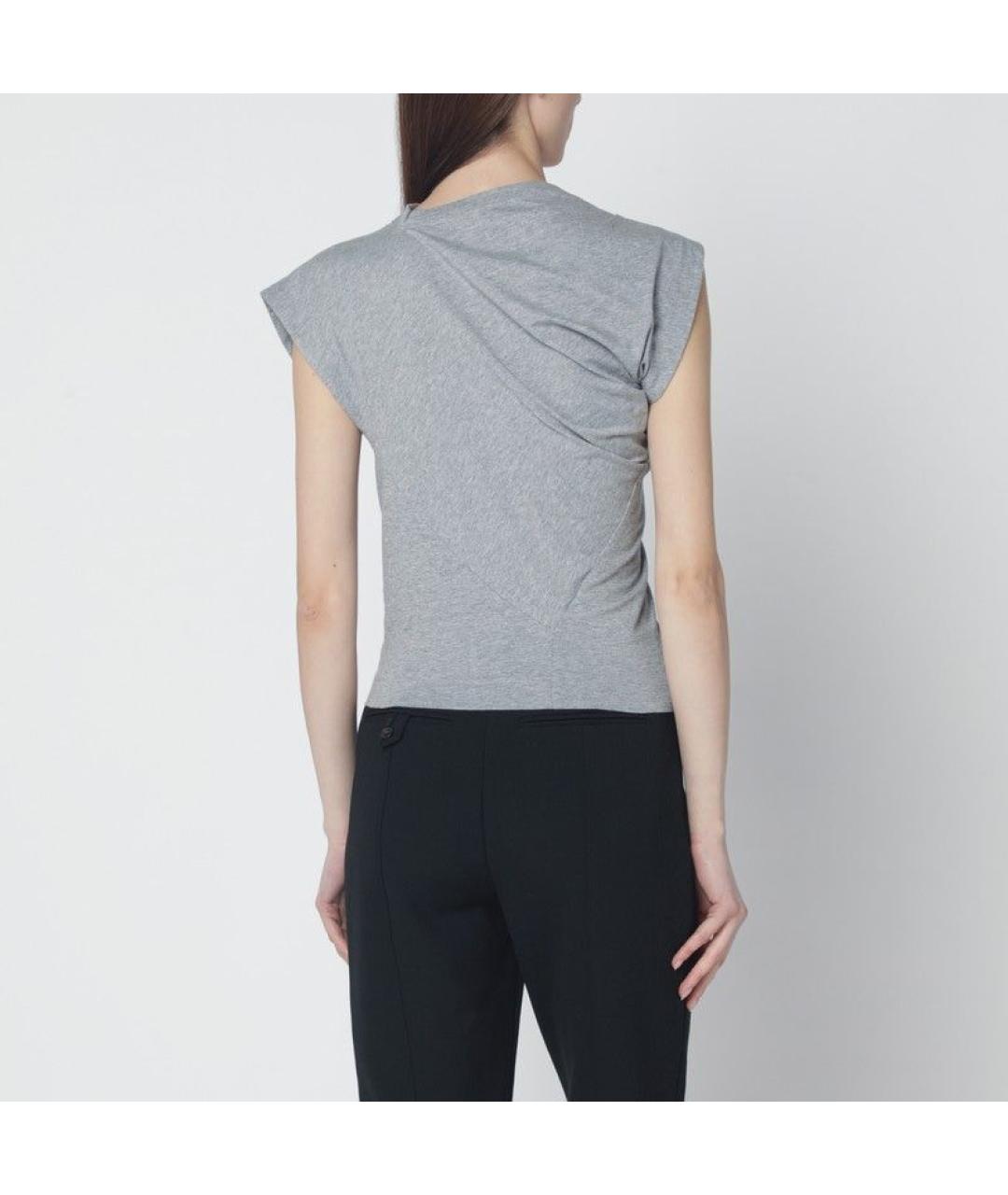 VIVIENNE WESTWOOD Серая хлопковая футболка, фото 3